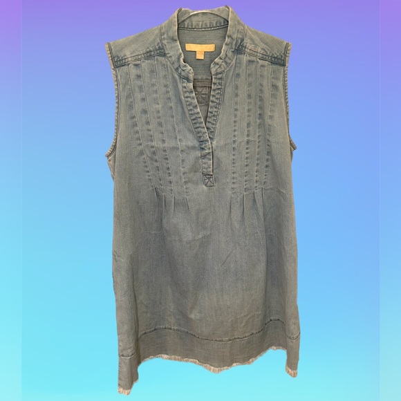 Hope & Harlow Denim Sleeveless Dress - Picture 1 of 5